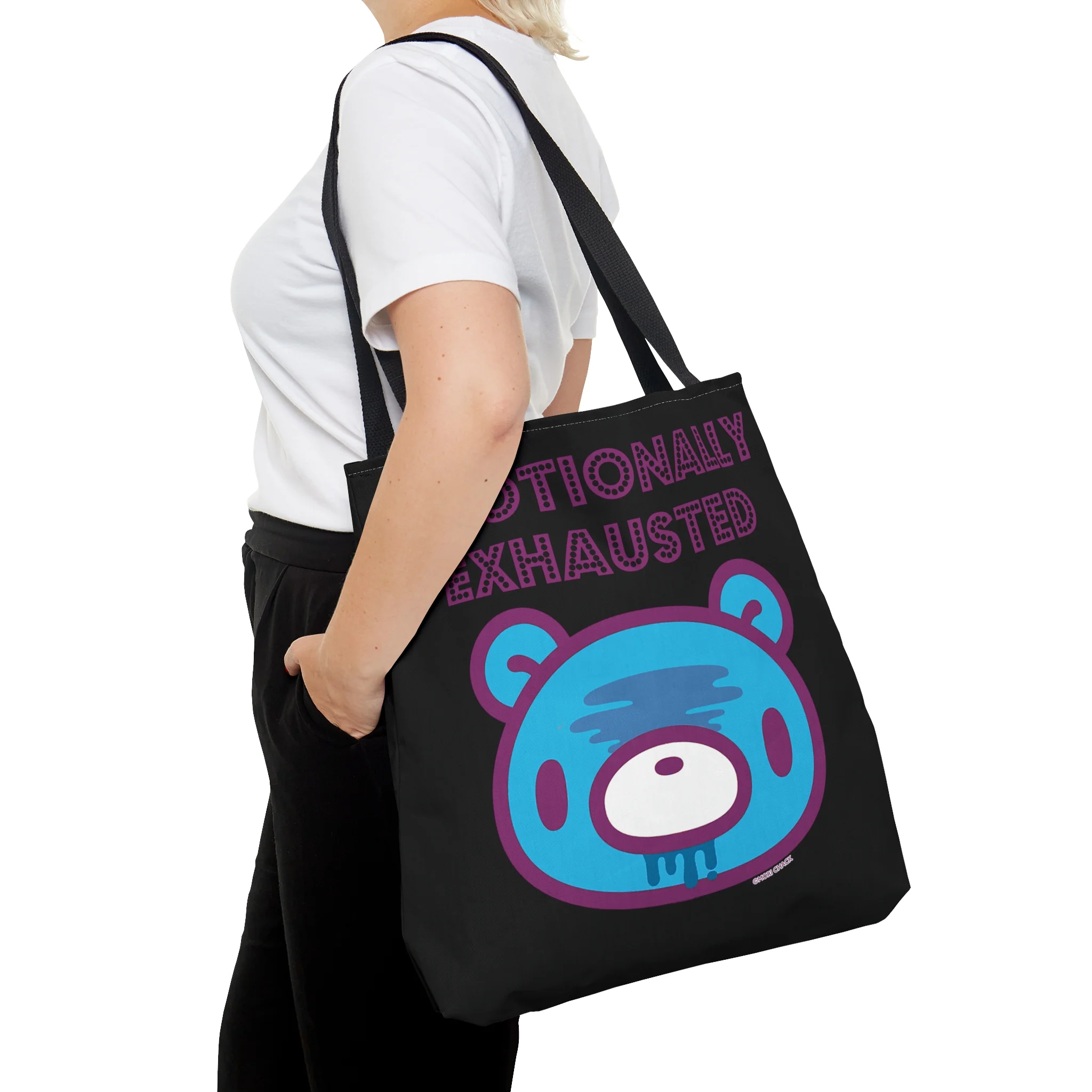 Emotionally Exhausted Gloomy Black Tote - Image 9