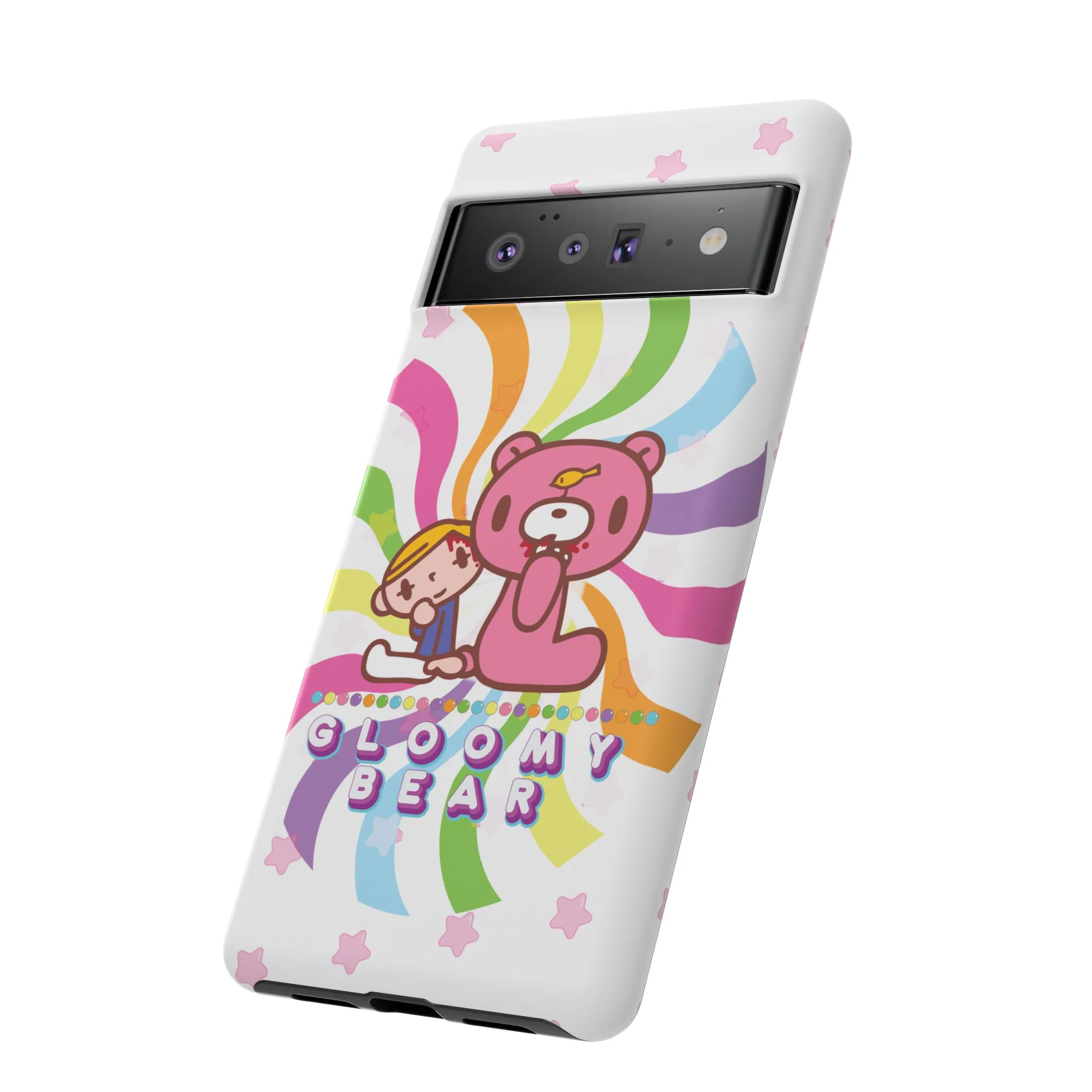 Swirly Rainbow Gloomy Bear - Tough Phone Case - Image 106