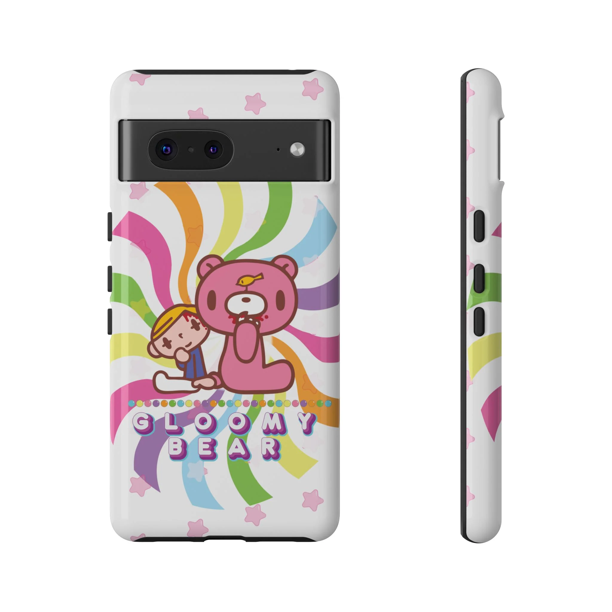 Swirly Rainbow Gloomy Bear - Tough Phone Case - Image 53