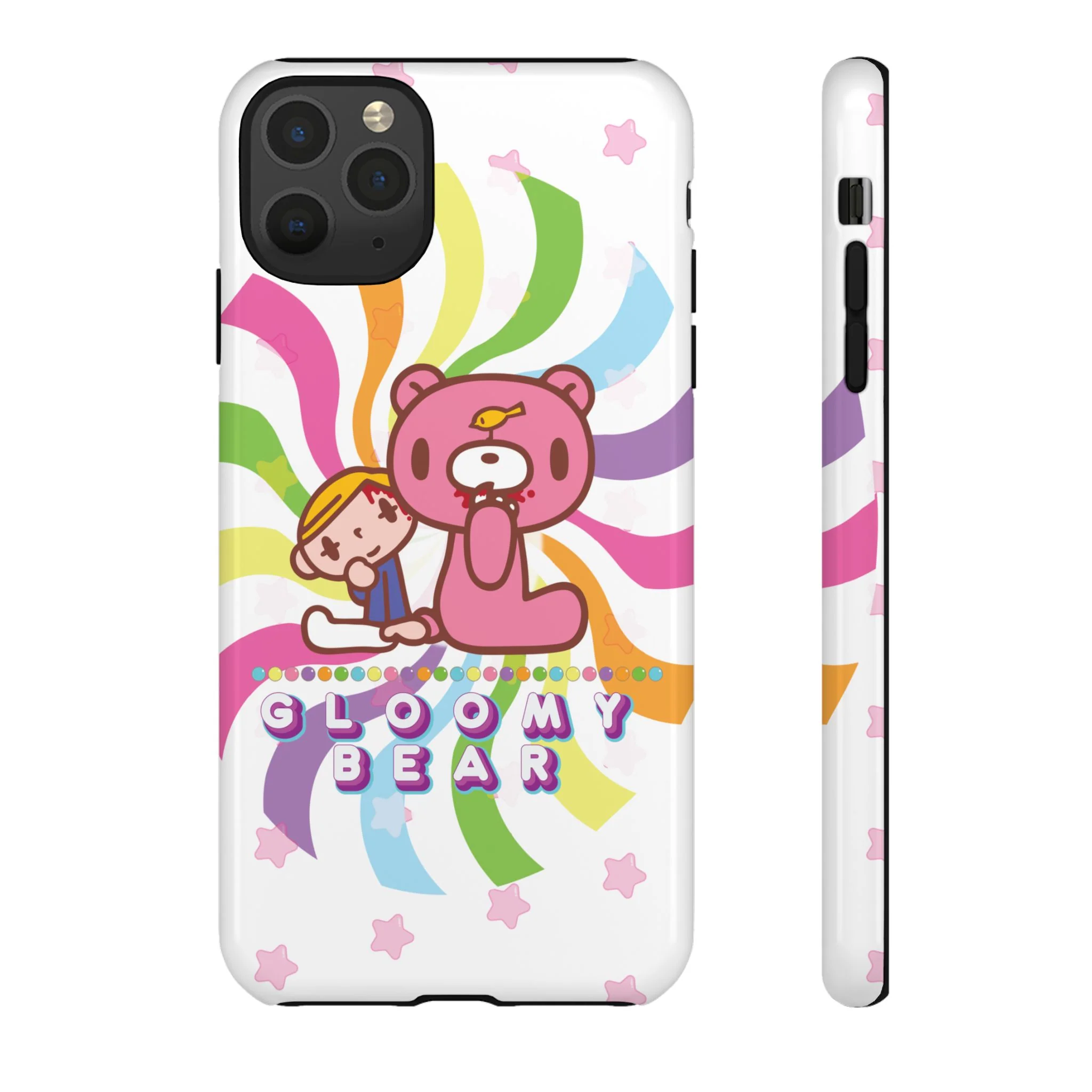 Swirly Rainbow Gloomy Bear - Tough Phone Case - Image 6