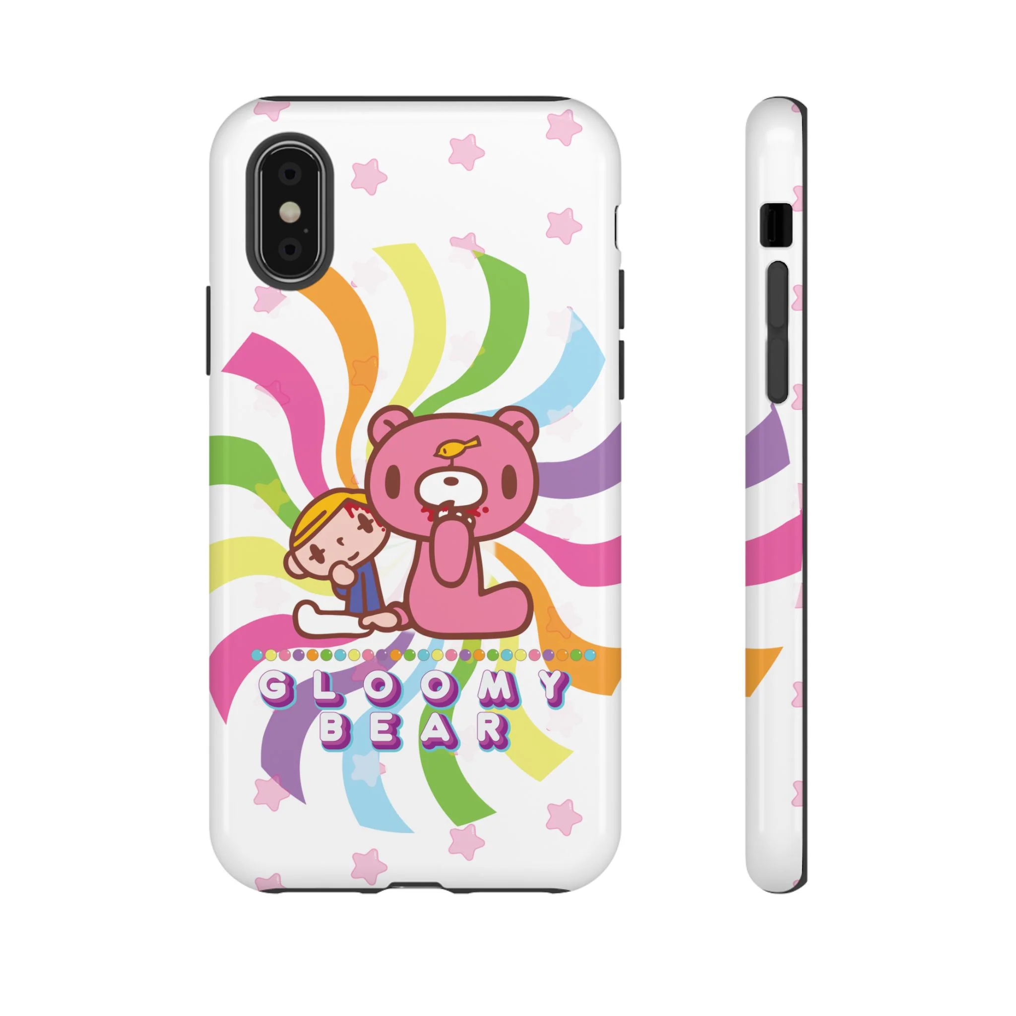 Swirly Rainbow Gloomy Bear - Tough Phone Case - Image 71