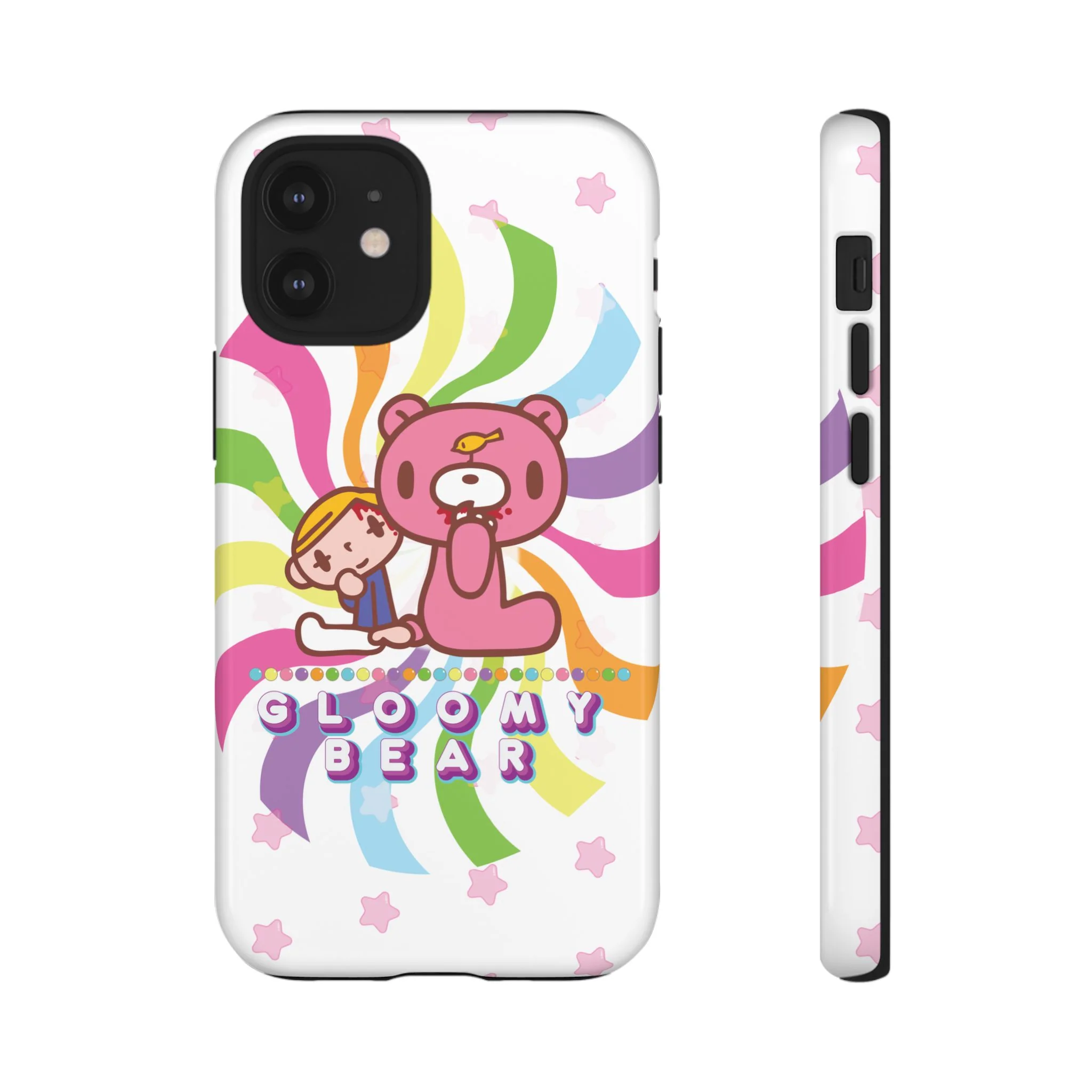 Swirly Rainbow Gloomy Bear - Tough Phone Case - Image 8