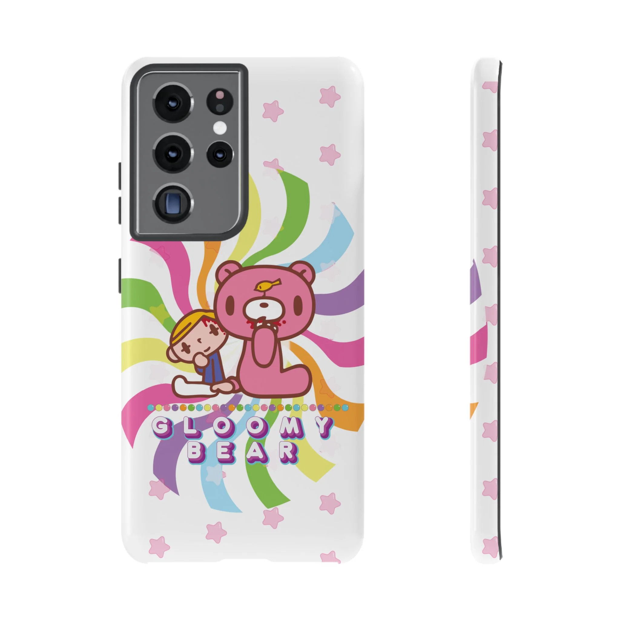 Swirly Rainbow Gloomy Bear - Tough Phone Case - Image 87