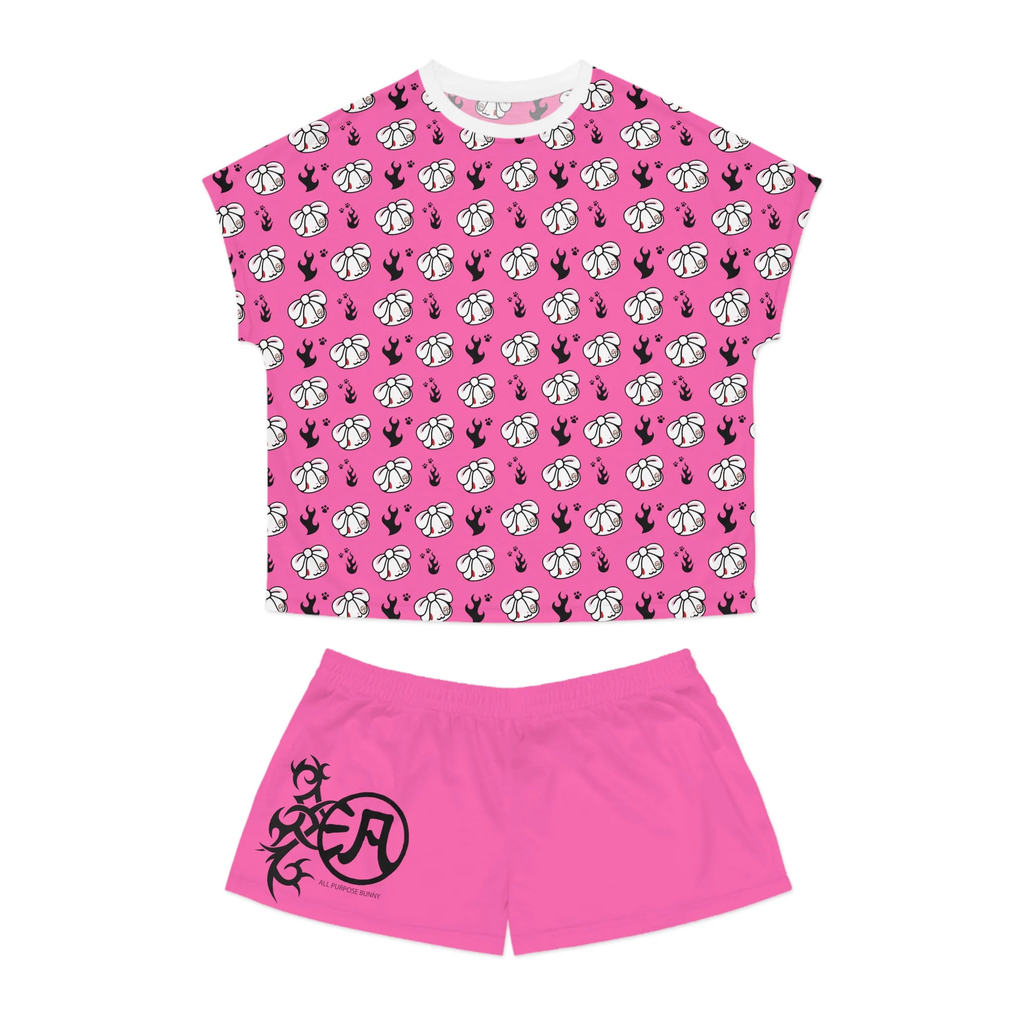 All Purpose Bunny Y2K [PINK] - Women's AOP Pajama Set - Image 3